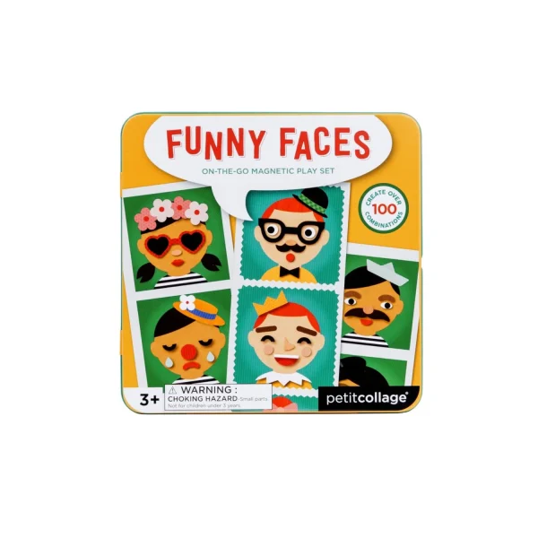 PTC268 - Joc magnetic pentru calatorii - Funny Faces - Petit Collage