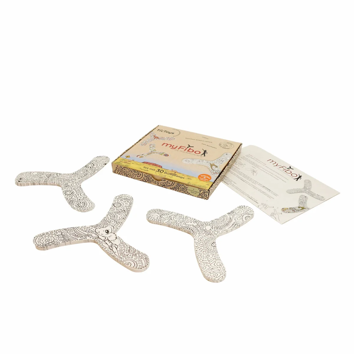 Set 30 boomeranguri de colorat - Boomerang myFibo - TicToys - imagine 1