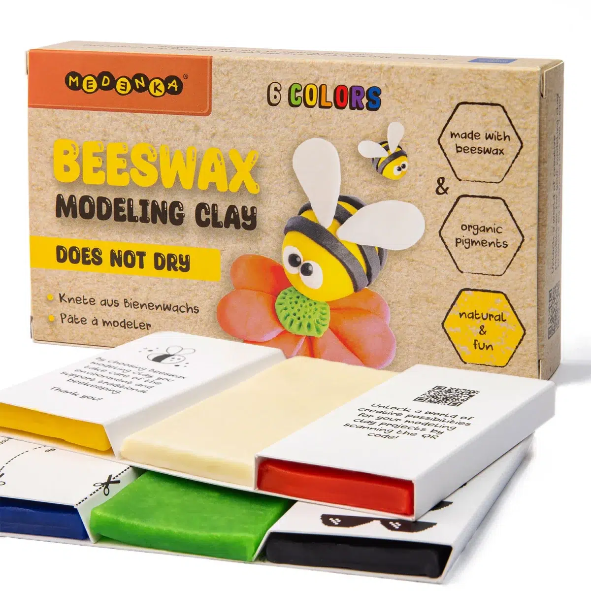 BMC240 - Plastilina non-toxica din ceara naturala de albine - Medenka