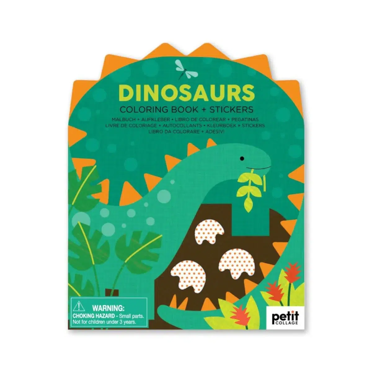 Carte de colorat cu stickere - dinozauri - Petit Collage - imagine 1