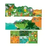 PTC123 - Set de 100 stickere reutilizabile cu activitati - lumea animalelor - Petit Collage